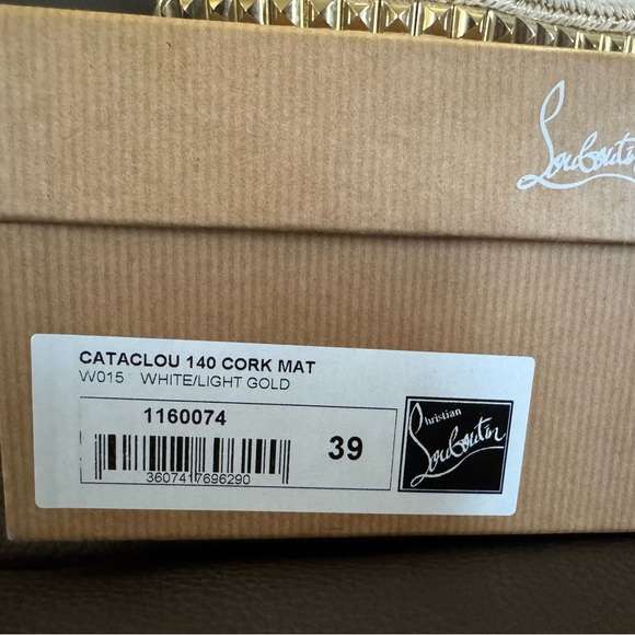 Christian Louboutin Cataclou 140 embellished cork wedge sandals, 39 - Picture 11 of 11